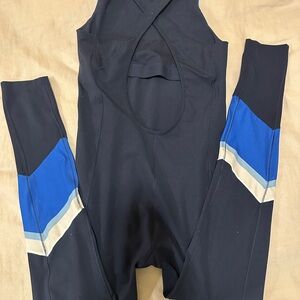 Navy, white and Blue athletic one piece